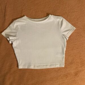 wild fable White Cropped Crew Neck Tee